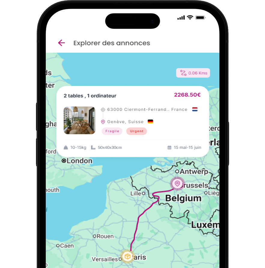 Application DelivYou sur smartphone